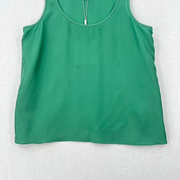TIBI Silk Habutai Tank Top Womens 2 Green Tea Lightweight Layering NEW - Picture 8 of 16